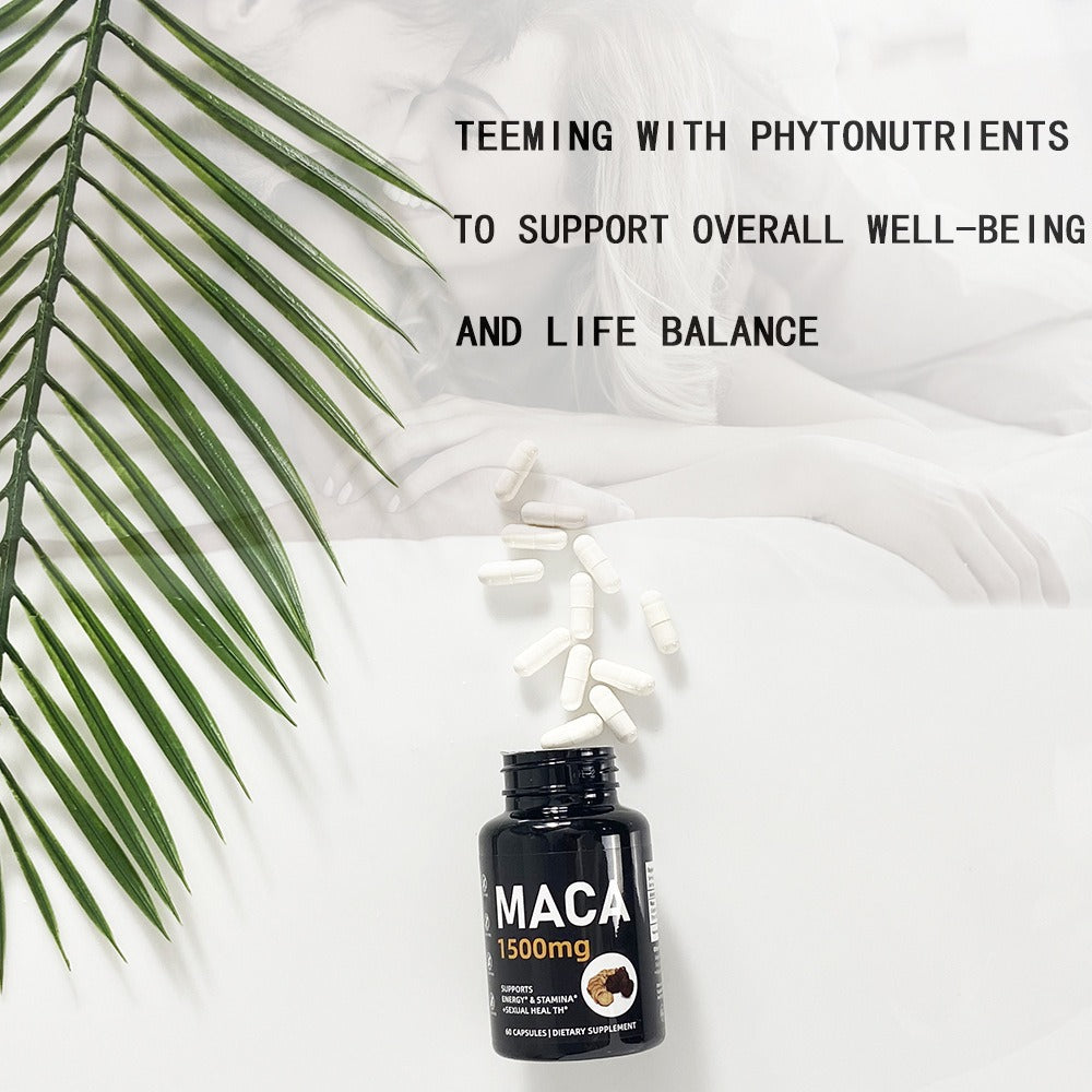Maca Root Capsules – Natural Herbal Supplement for Energy, Stamina & Vitality (Maca Extract 1000mg)