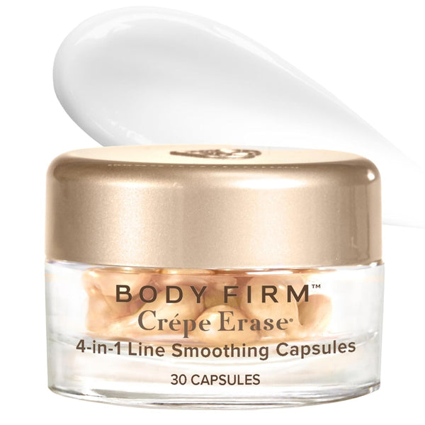 BODY FIRM Crépe Erase 4-In-1 Line Smoothing Capsules – 30 Capsules | Eye Renewal & Line-Reducing Serum