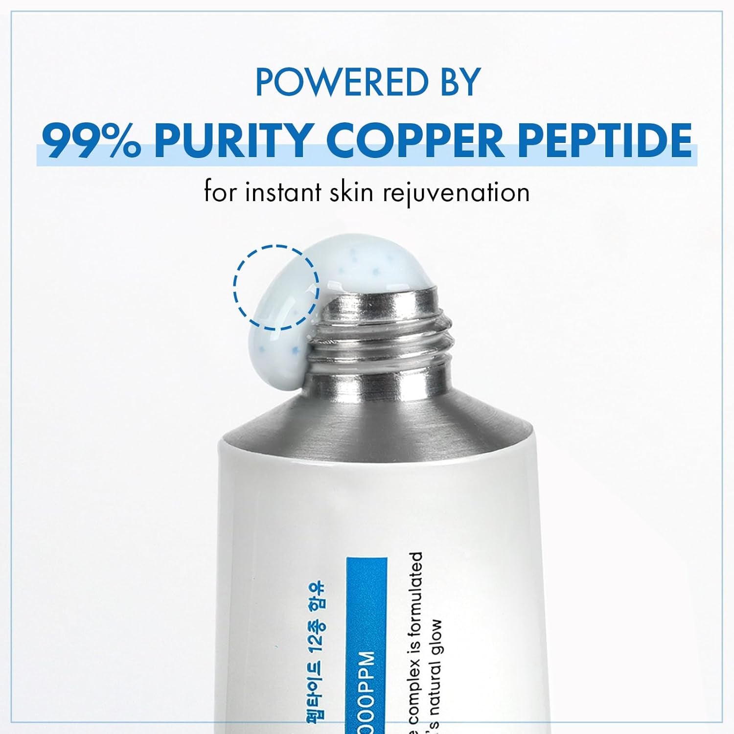 Copper Peptide 12 Cream, 99% Purity of Copper Tripeptide-1, Ghk-Cu, 12 Multi-Peptide Powerful anti Aging Formula for Fine Lines, Firming, Skin Elasticity, Korean Skincare, 50Ml / 1.69 Fl.Oz.