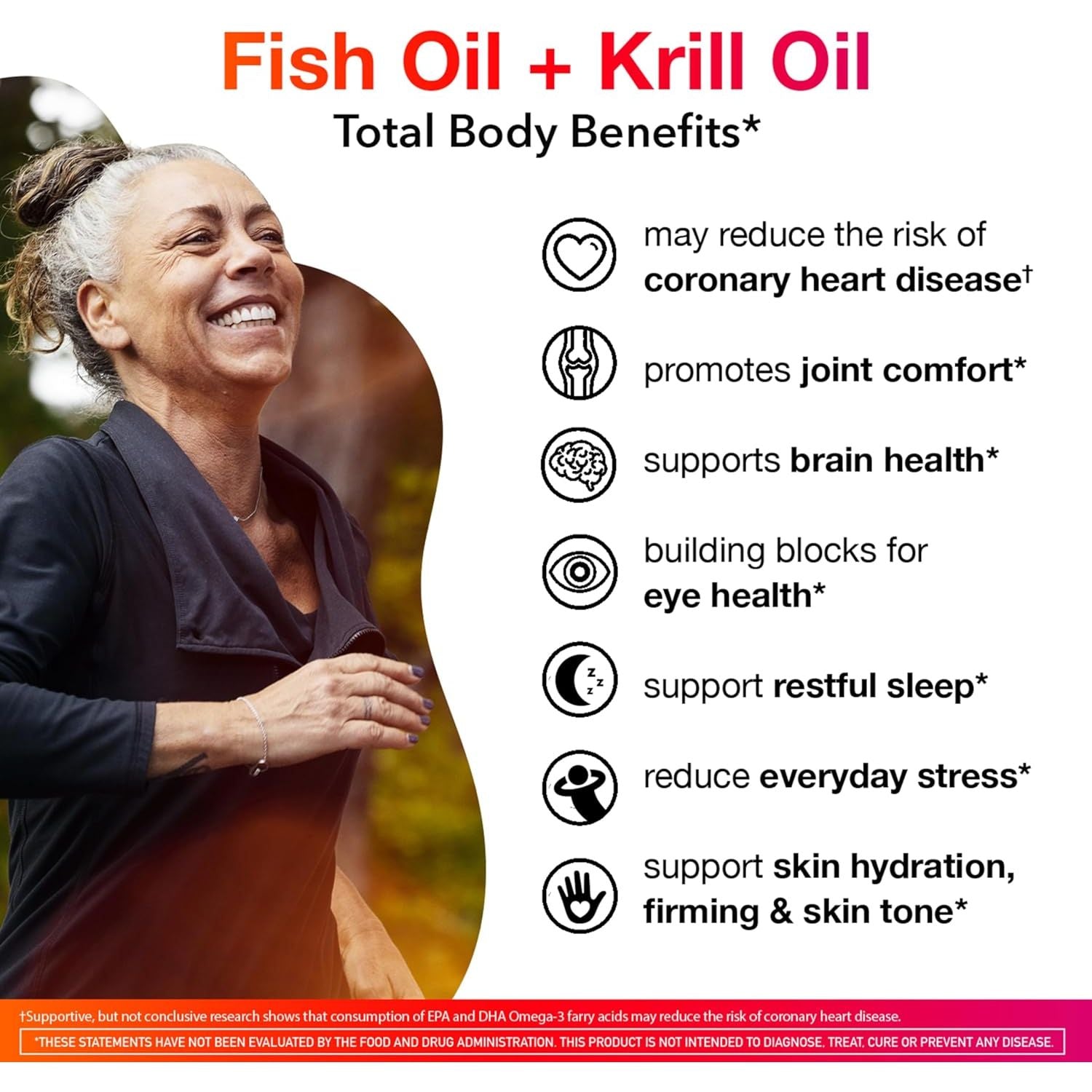 Omega-3 Blend Total Body + Refresh 500Mg Softgels, (65 Count in a Bottle), Easily Absorbed Krill Oil, to Support Your Heart, Joints, Brain & Eyes