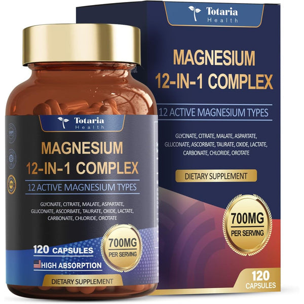 Totaria Magnesium 12 in 1 Complex - 120 Vegan Capsules