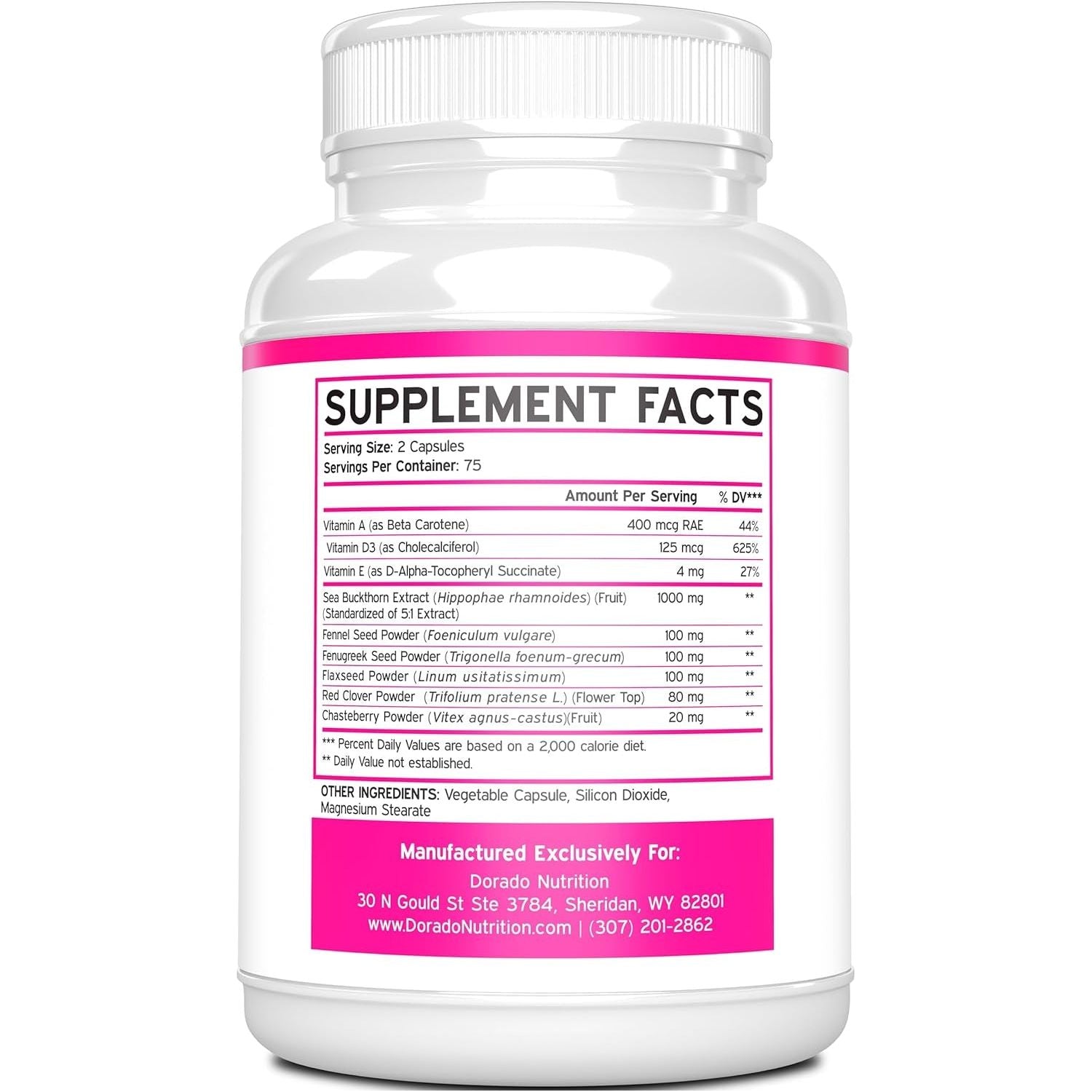 DORADO NUTRITION YONI WET – 150 Capsules | Maximum Strength Vaginal Dryness Support