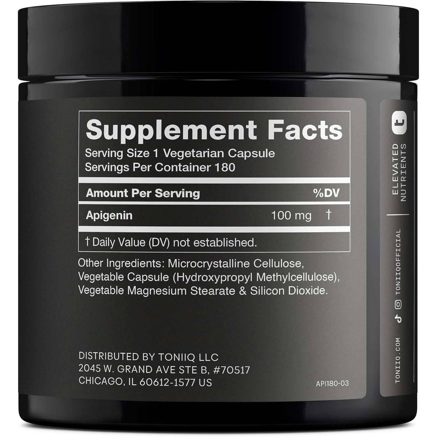 Toniiq Apigenin 100 - 180 Capsules