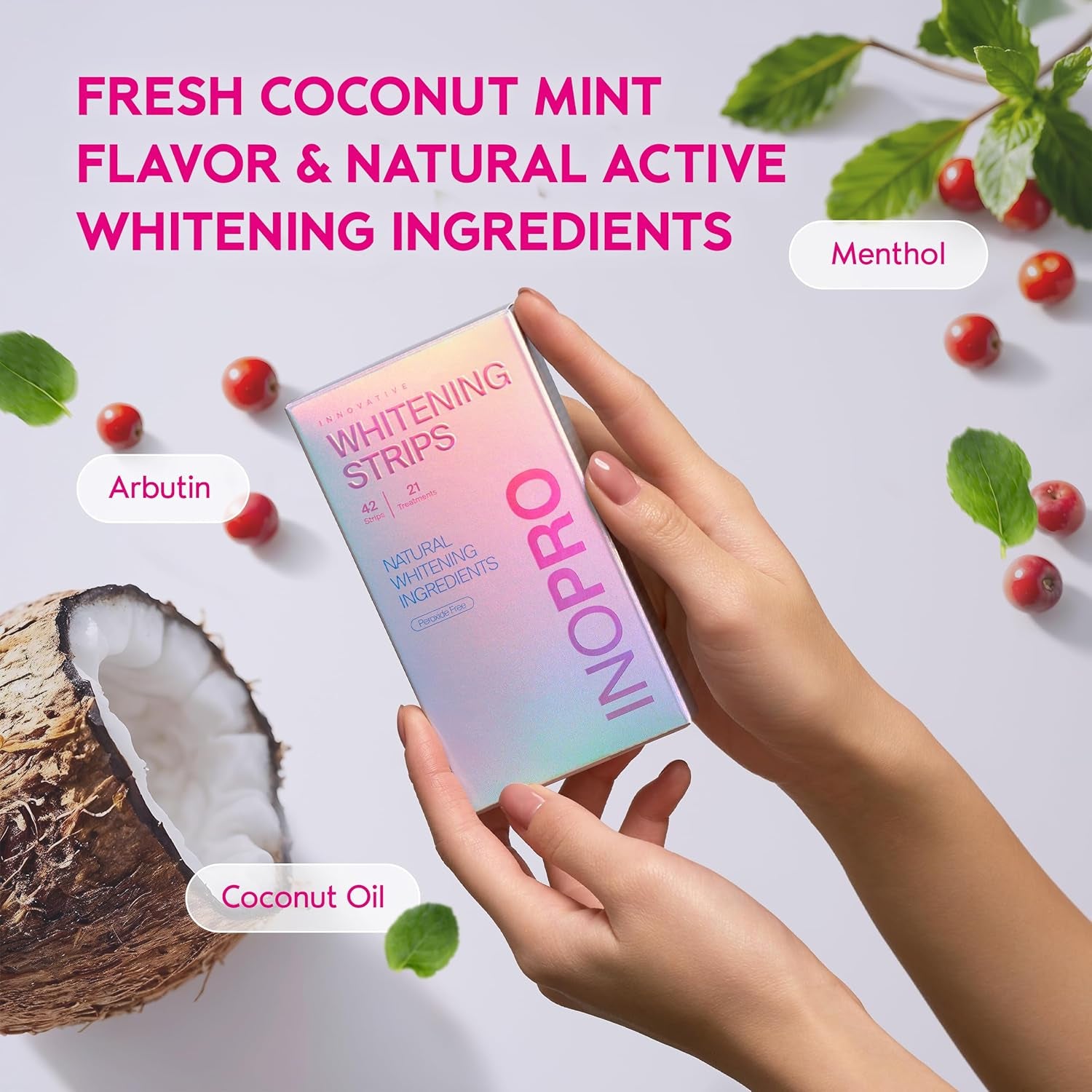 InoPro Innovative Whitening Strips – 21 Treatments (42 Strips) | Advanced Whitening, Stain Removal & Enamel Protection