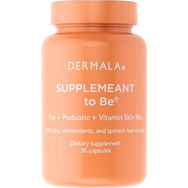 Dermala SUPPLEMEANT to Be – 30 Capsules | Probiotic Acne Supplement for Clearer Skin & Balanced Gut Health