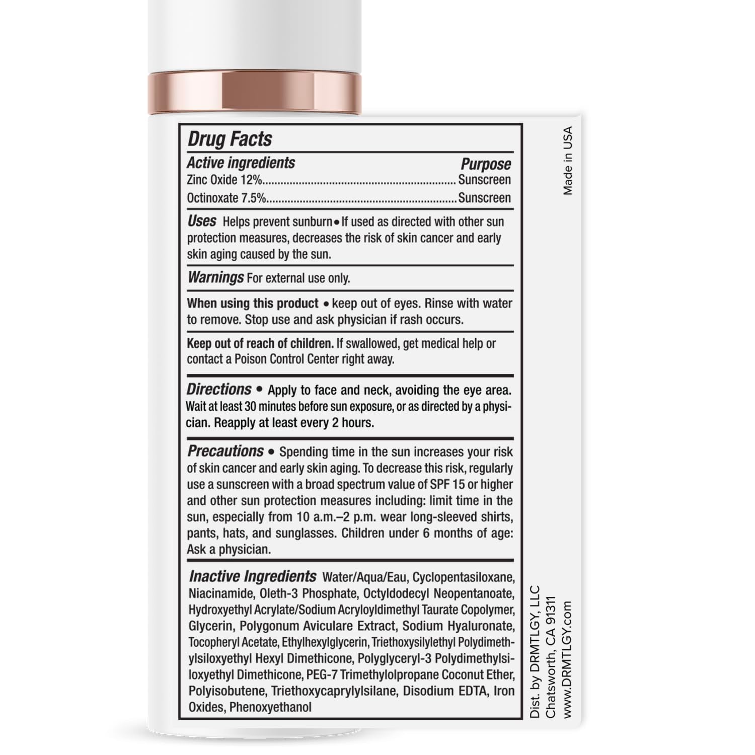 DRMTLGY PROTECT Broad Spectrum SPF 45 – 50ml | Tinted Moisturizer + Sunscreen for Glowing, Protected Skin