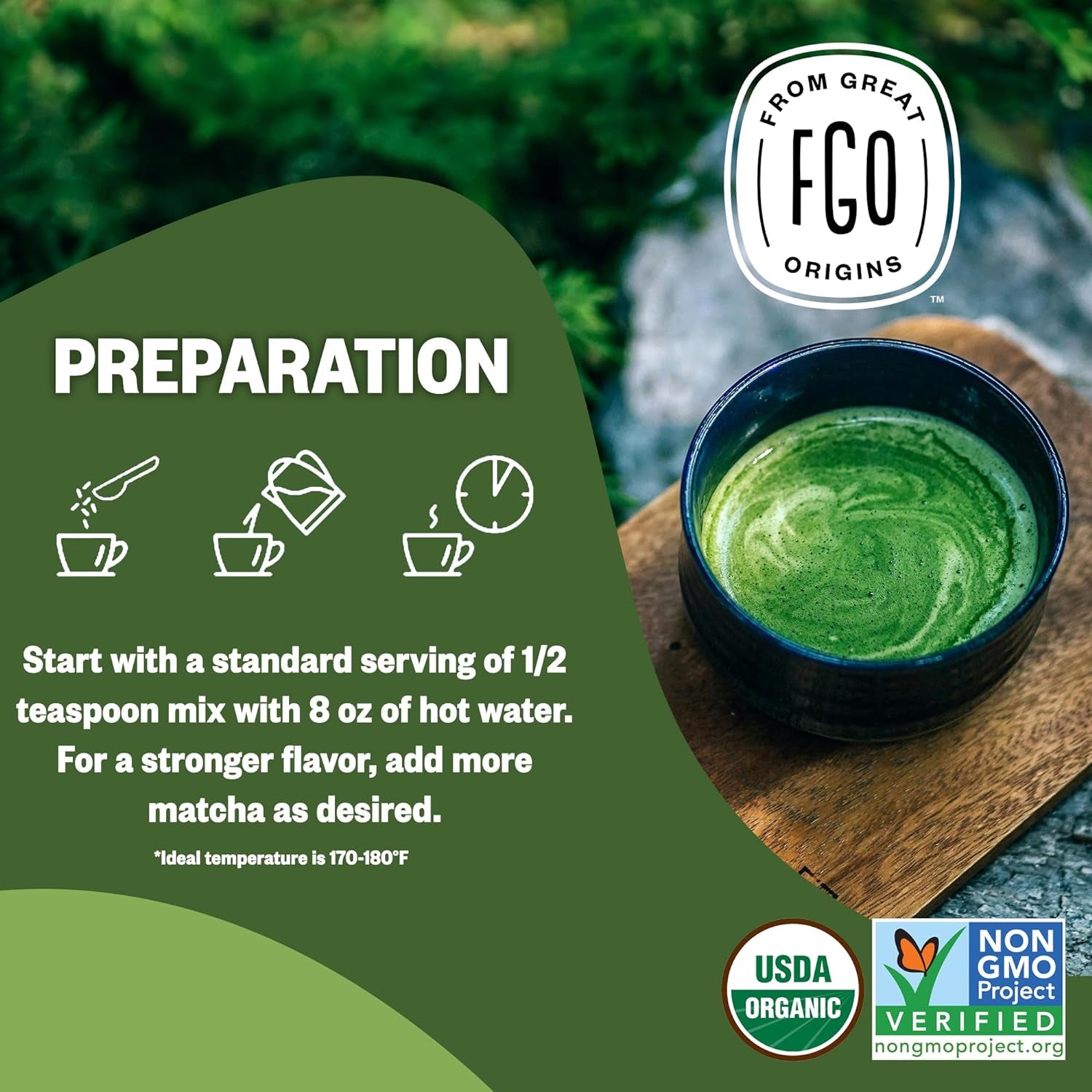 FGO Organic Matcha Green Tea Powder - 113g