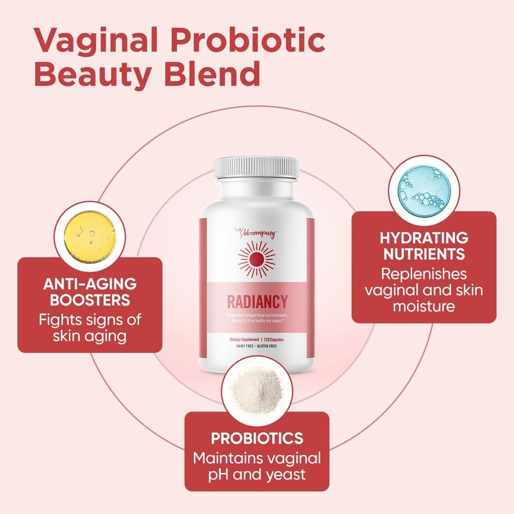 BB Company Radiancy – Cherry Flavor (120 Capsules) | Feminine Wellness, Vaginal Health & Collagen Support