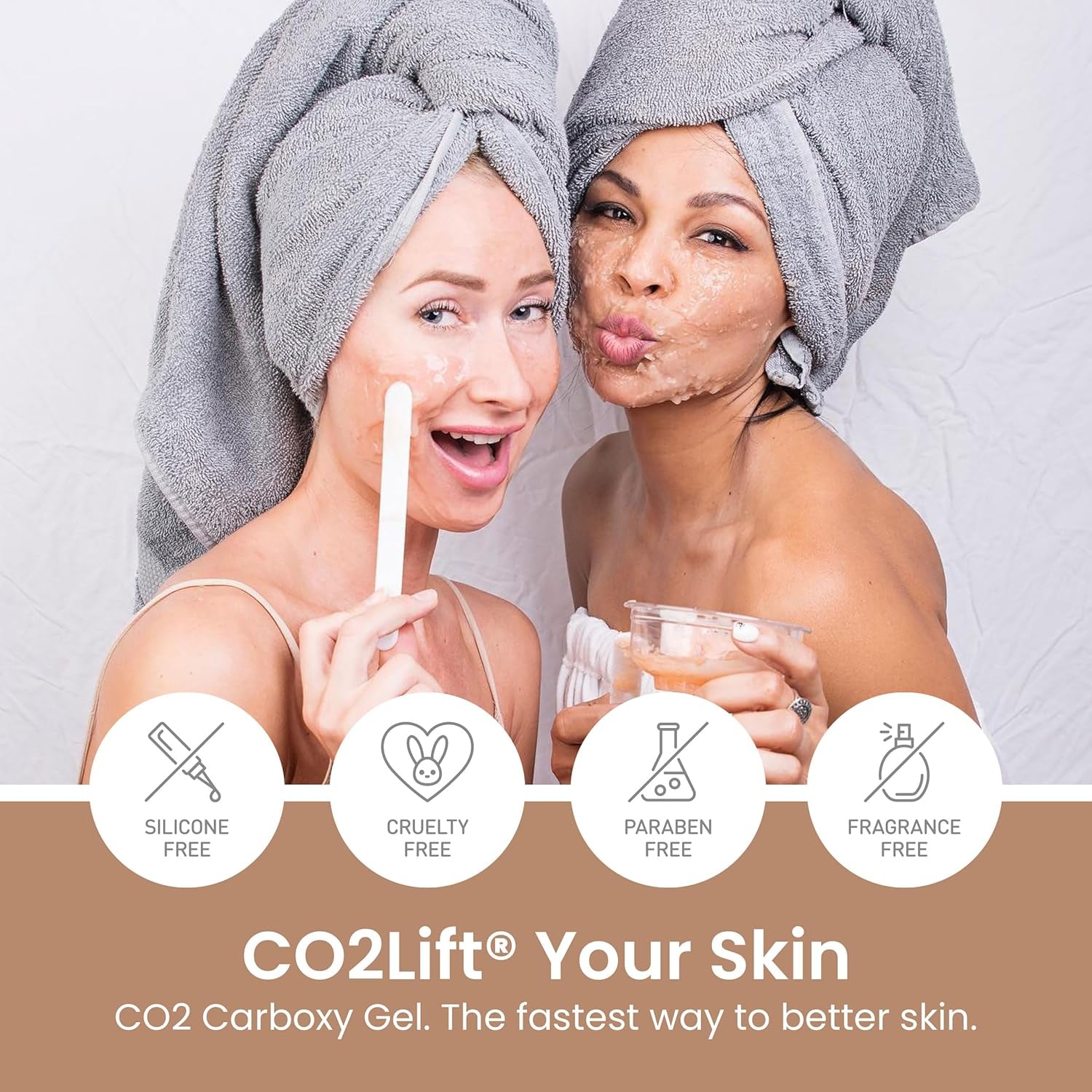 Carboxy Gel Treatment – 2-Pack CO2 Lifting Facial Mask for Puffy Eyes, Wrinkles, Dark Circles, Hydrating, Brightening, Tightening Anti-Aging Skincare