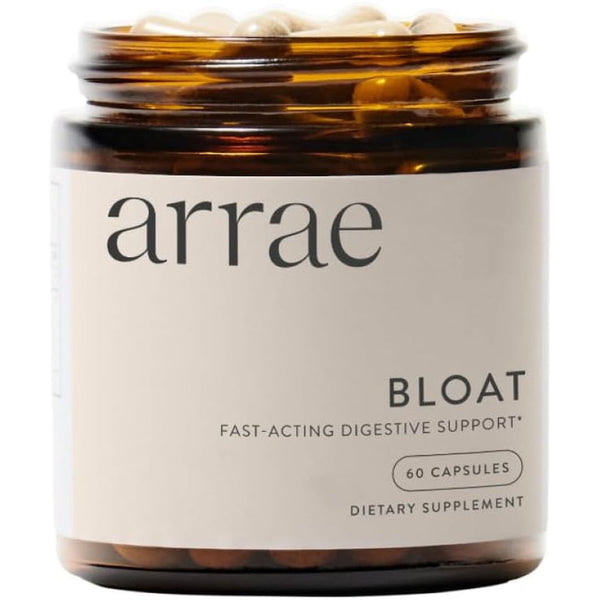 Arrae Bloat Fast-Acting Digestive Support – 60 Capsules | Natural Relief from Bloating, Gas & IBS Symptoms