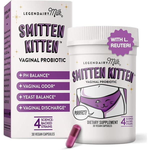 Legendairy Milk Smitten Kitten™ Vaginal Probiotics – 30 Capsules | Feminine Balance, pH & Odor Support