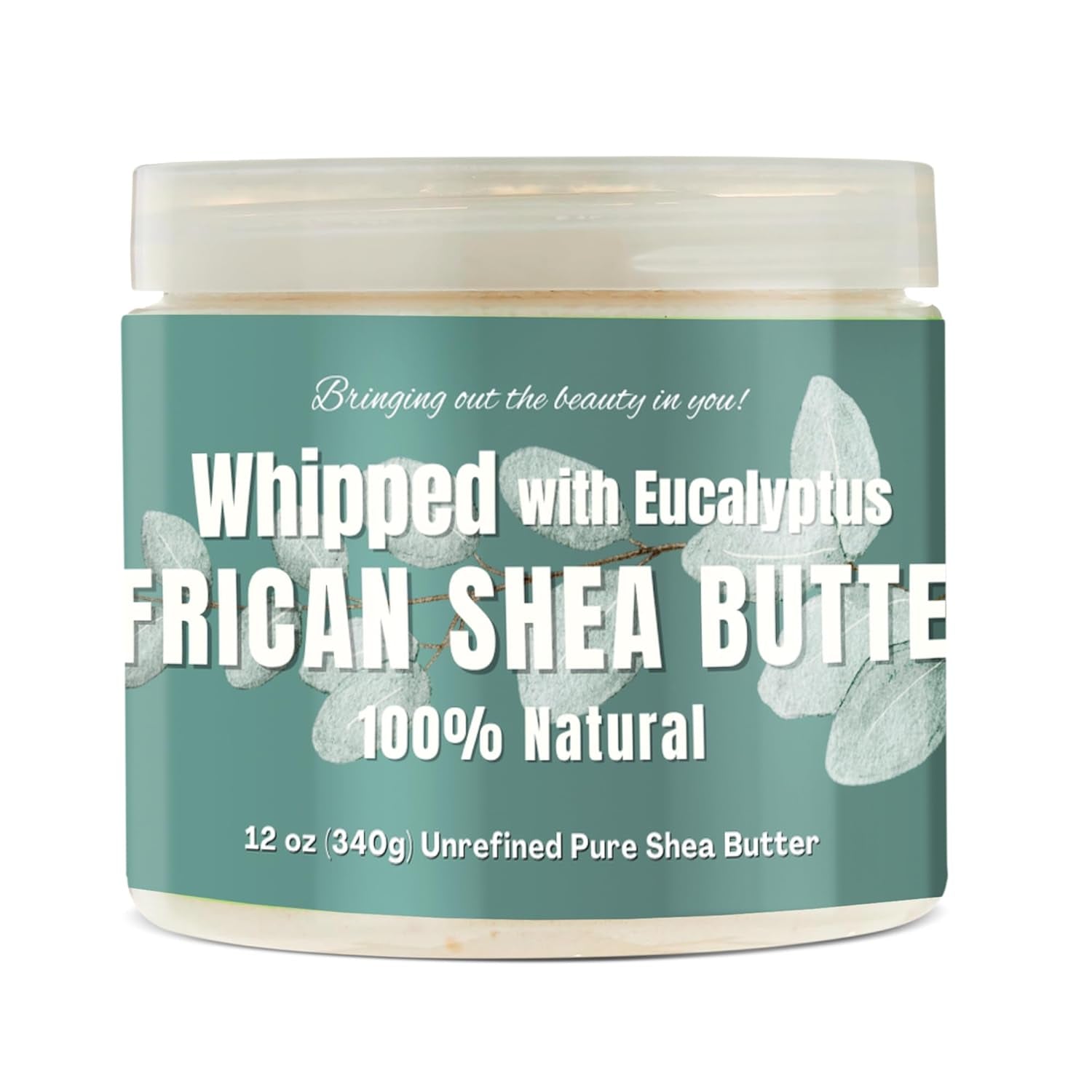 RA COSMETICS Whipped With Eucalyptus African Shea Butter – 340g | Refreshing Hydration, Skin Healing & Revitalising Care
