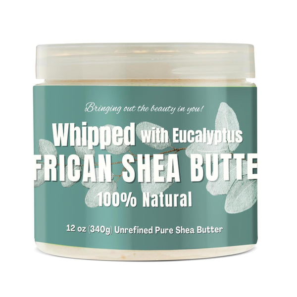 RA COSMETICS Whipped With Eucalyptus African Shea Butter – 340g | Refreshing Hydration, Skin Healing & Revitalising Care