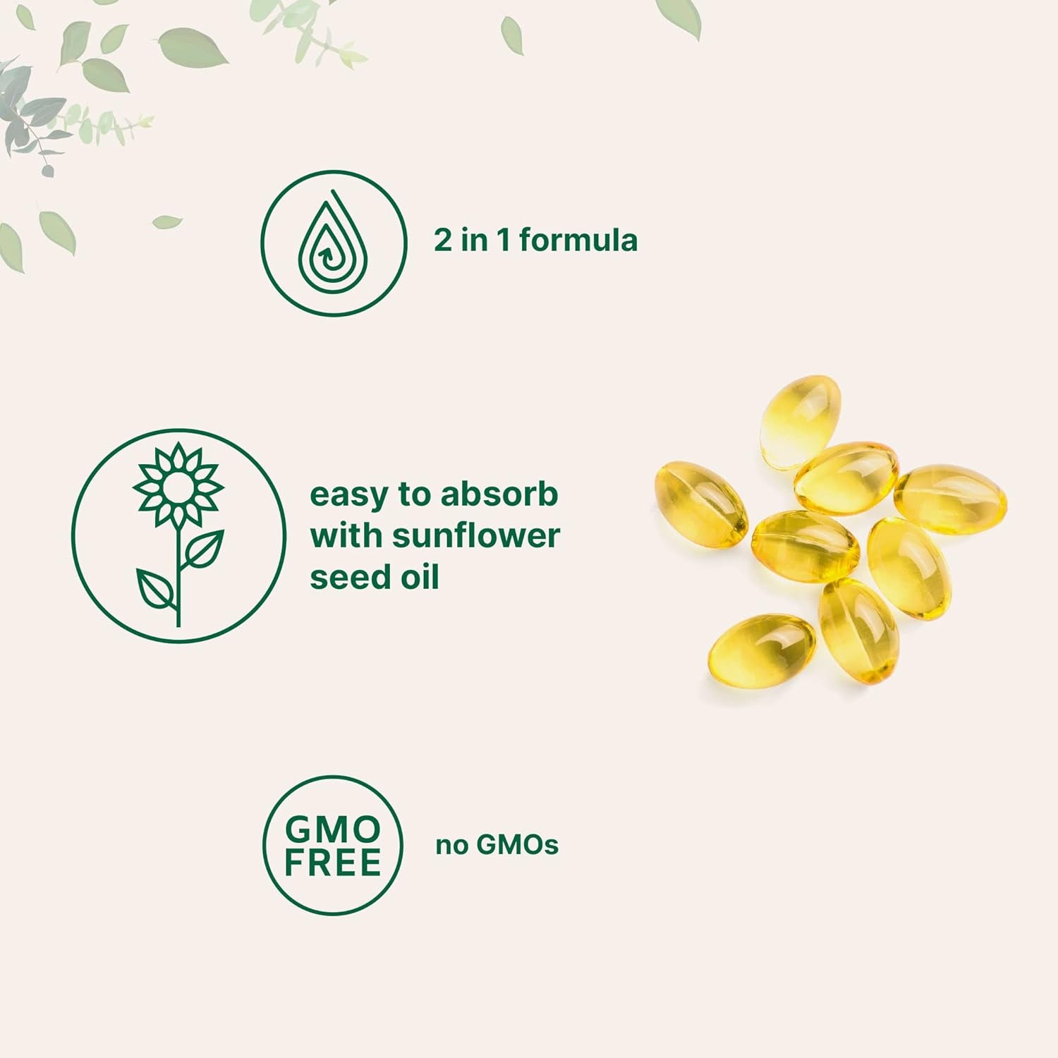 Micro Ingredients Vitamin D3 + K2 Supplement – 300 Softgels | 2-in-1 Bone, Heart & Immune Support with MK7 & Sunflower Oil