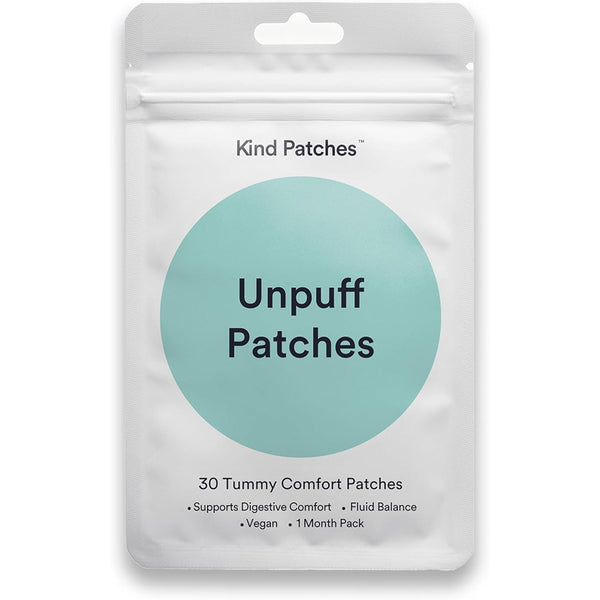Unpuff Patches with Dandelion Root, Fennel, Artichoke, Ginger, and Turmeric Extract - Vegan - 30 Count
