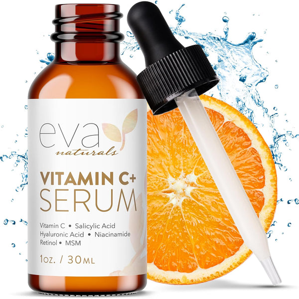 Eva Naturals Vitamin C+ Serum – 30ml | Brightening, Anti-Aging & Acne Care