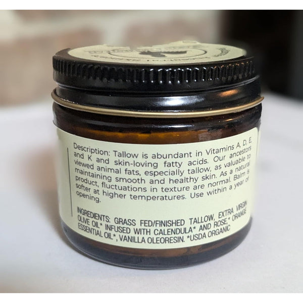 Hearth & Homestead Whipped Tallow Balm (Vanilla Orange) – 37g | Ancestral Skincare for Deep Nourishment