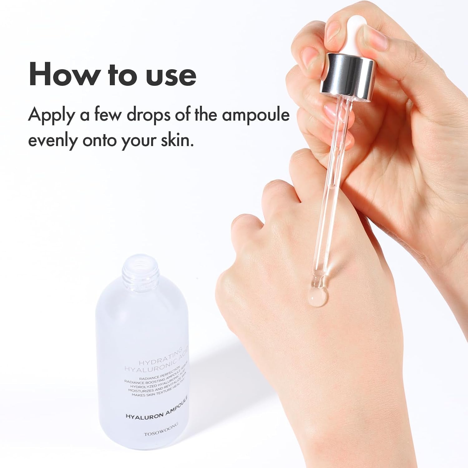 Hyaluronic Acid Ampoule, Hydrating Glow and Skin Barrier Protection, Anti-Aging Face Serum for Dry Skin, Korean Skincare Beauty Products, 100Ml, 3.38 Fl. Oz.