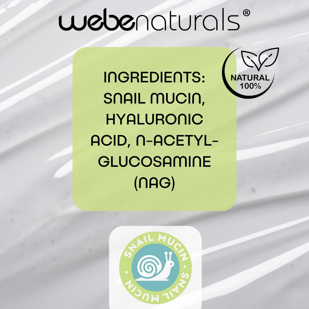WEBE 94% Snail Mucin Hydrating Glow Serum – 50ml | Deep Hydration & Radiant Skin