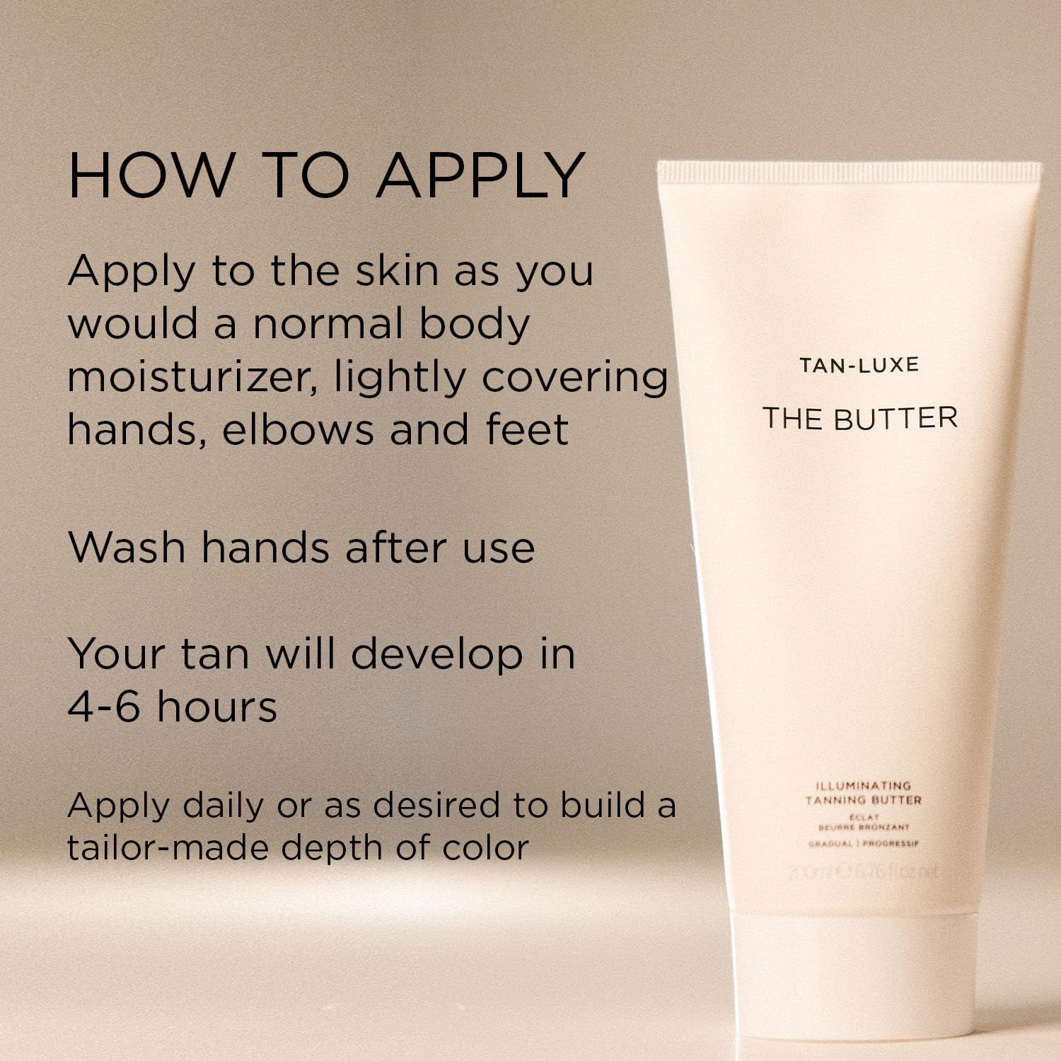 TAN-LUXE The Butter Illuminating Tanning Butter – 200ml | Hydrating, Gradual Self-Tan for a Radiant, Golden Glow