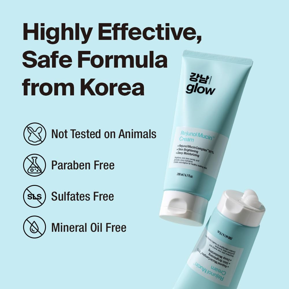 GANGNAM GLOW Rejunol Mucin™ Cream – 200ml | Deep Hydration & Radiance Boost