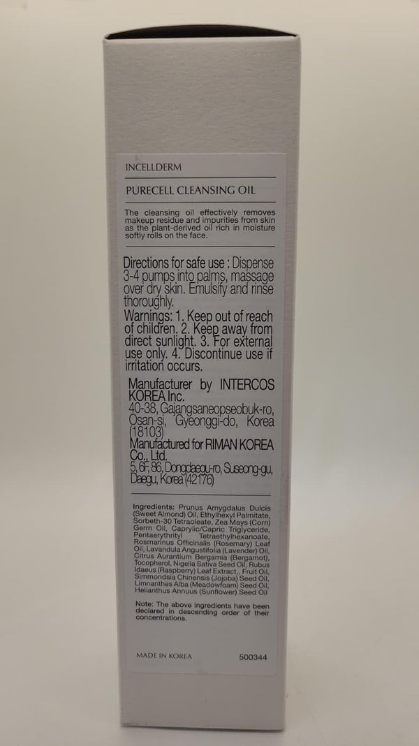 INCELLDERM Purecell Cleansing Oil - 145ml
