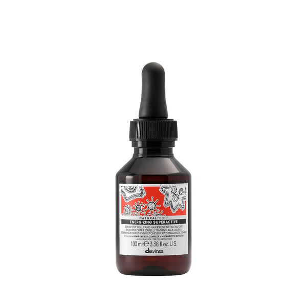 Davines Naturaltech Energizing Superactive Anytime, Stimulating & Fortifying for Thinning Hair & Hair Loss - with Caffeine Phytoceuticals - Thickening Serum, Travel Size, 3.38 Fl Oz