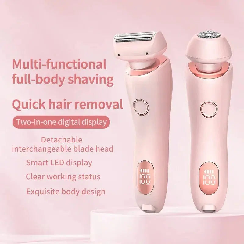 2 - in - 1 Rechargeable Hair Removal Epilator - Glam Global UK