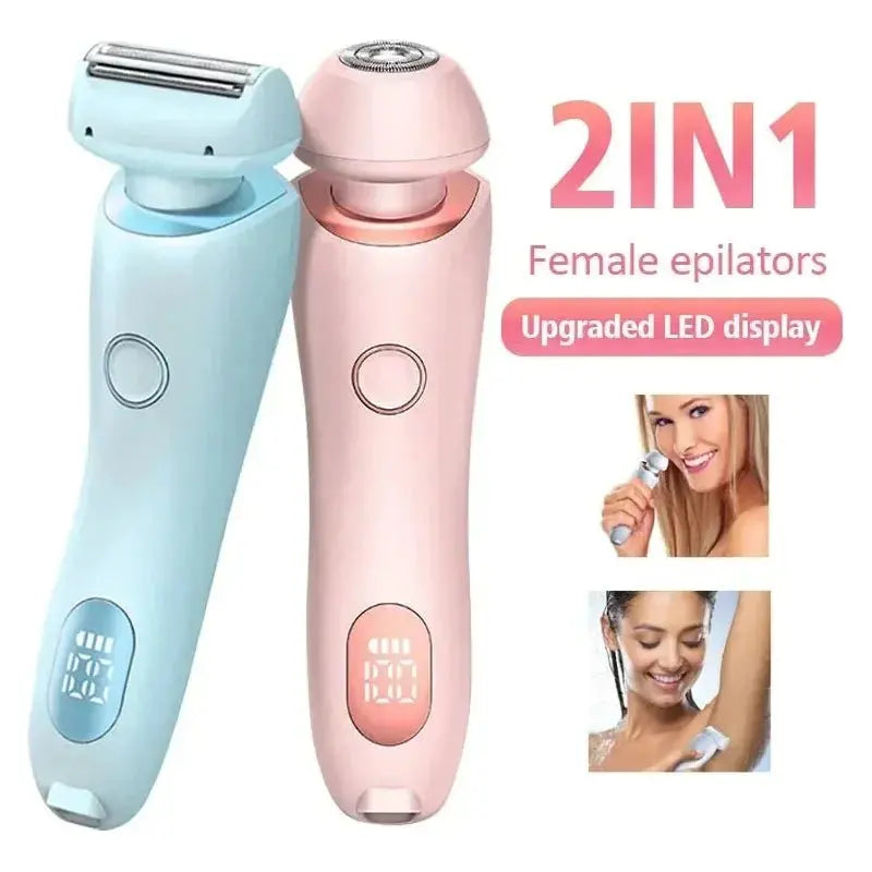 2 - in - 1 Rechargeable Hair Removal Epilator - Glam Global UK