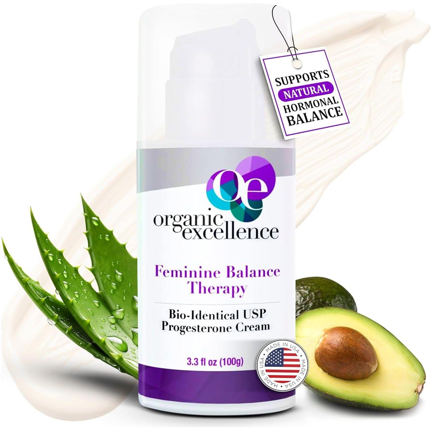 Organic Wild Yam Cream for Hormone Balance, Wild Yam Natural Bio-Identical Progesterone Cream for Women, for PMS, Perimenopause, Menopause, 3.3 Fl Oz / 100G