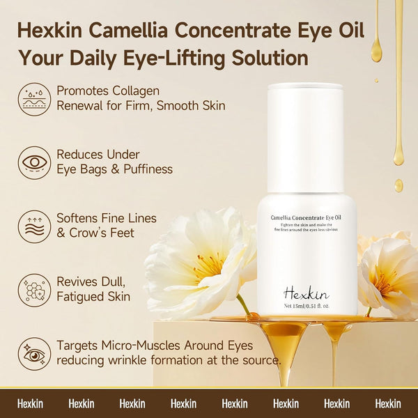 Hexkin Camellia Concentrate Eye Oil – 15ml | Lightweight Hydration & Brightening