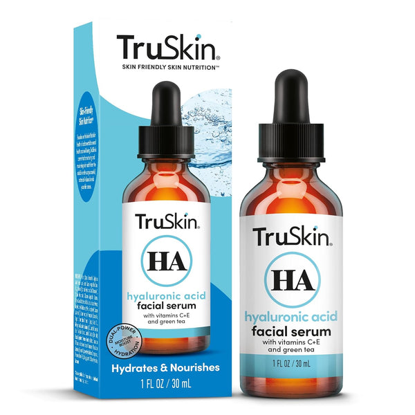 TruSkin HA Hyaluronic Acid Facial Serum – 30ml | Ultra-Hydrating, Anti-Aging Serum for Plump & Radiant Skin