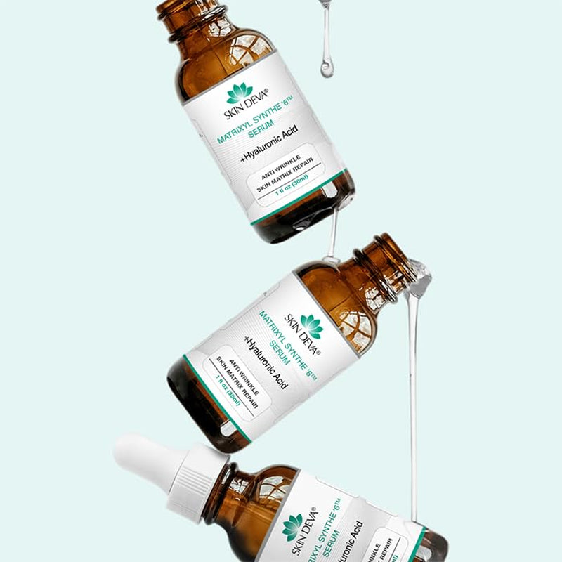SKIN DEVA Matrixyl Synthe 6™ Serum + Hyaluronic Acid – 30ml | Anti-Wrinkle & Skin Firming Treatment