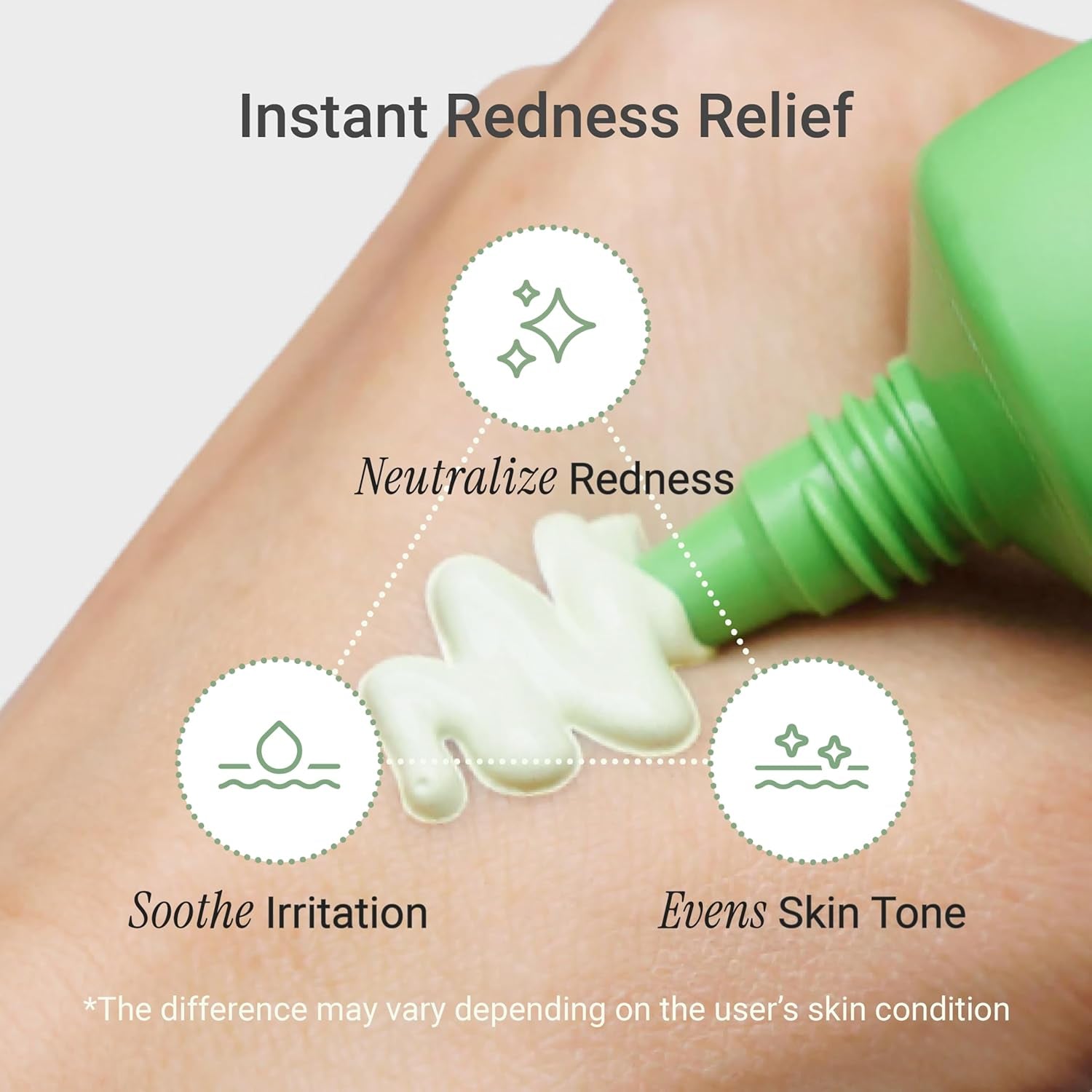 Meebak Cica Redness Solution Cream – 50ml | Green-to-Beige CC Cream for Redness & Sensitive Skin