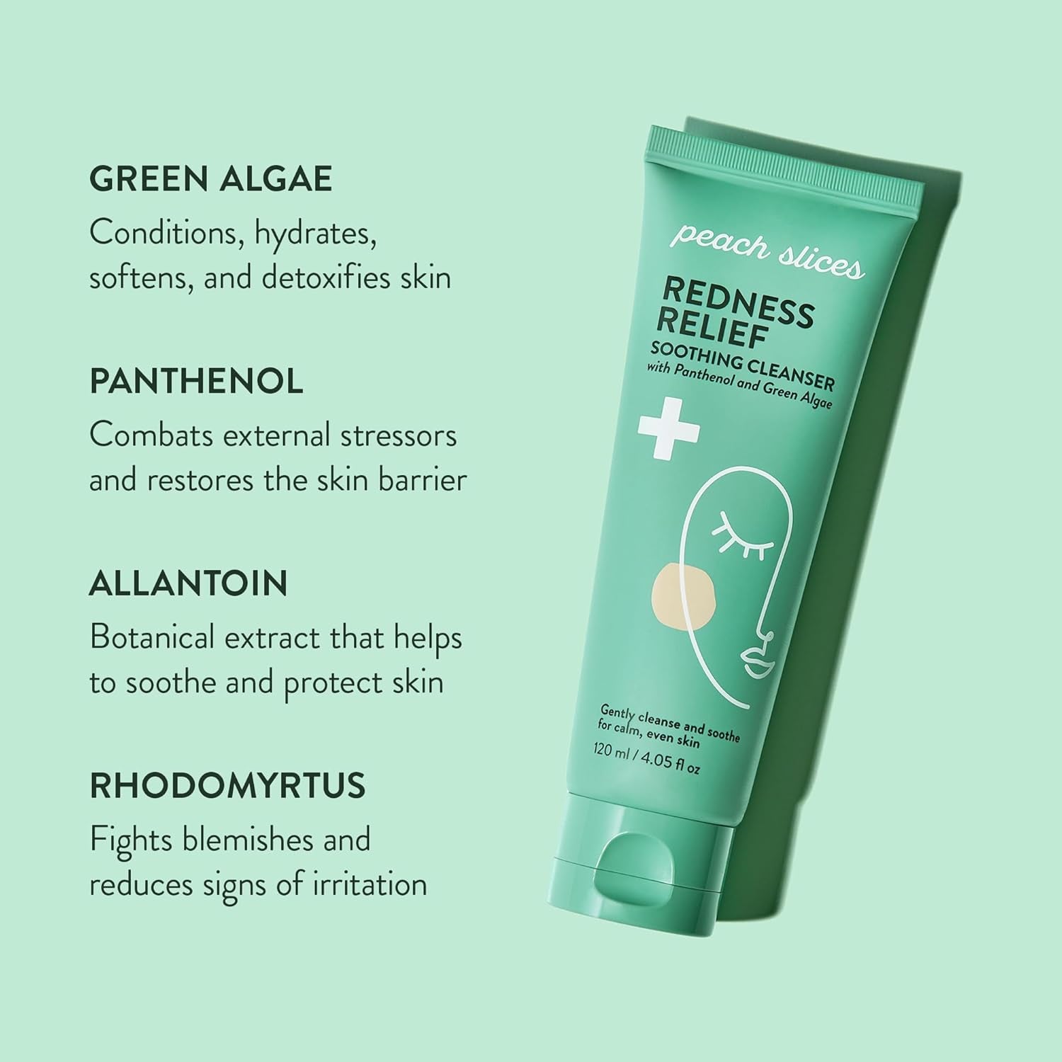 Peach Slices Redness Relief Soothing Cleanser – 120ml | Gentle, Calming Cleanser for Sensitive Skin