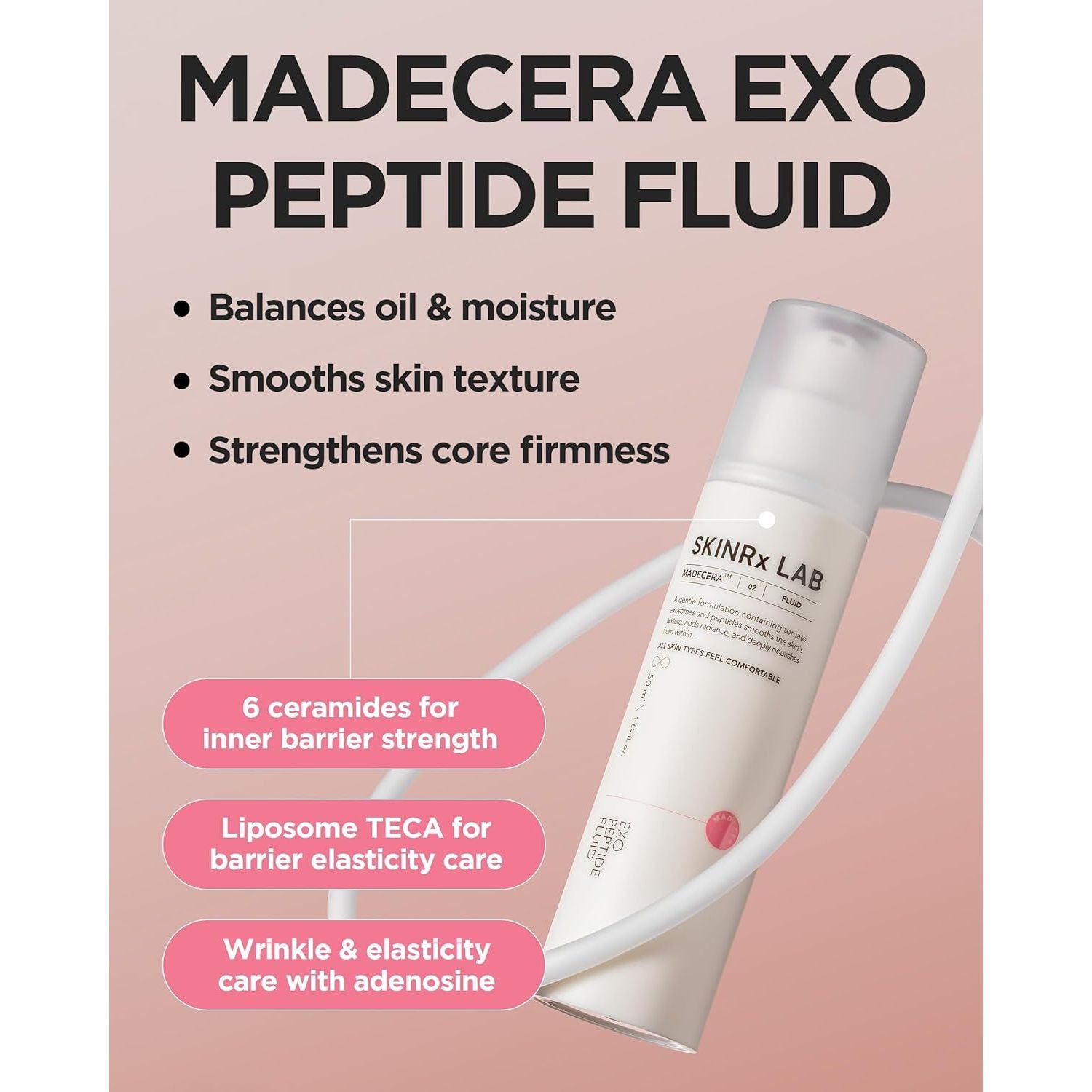 BEISIKS SKNRxLAB MadeCera Exo Peptide Fluid – 50ml | Firming Korean Emulsion with Tomato Exosomes & Ceramides