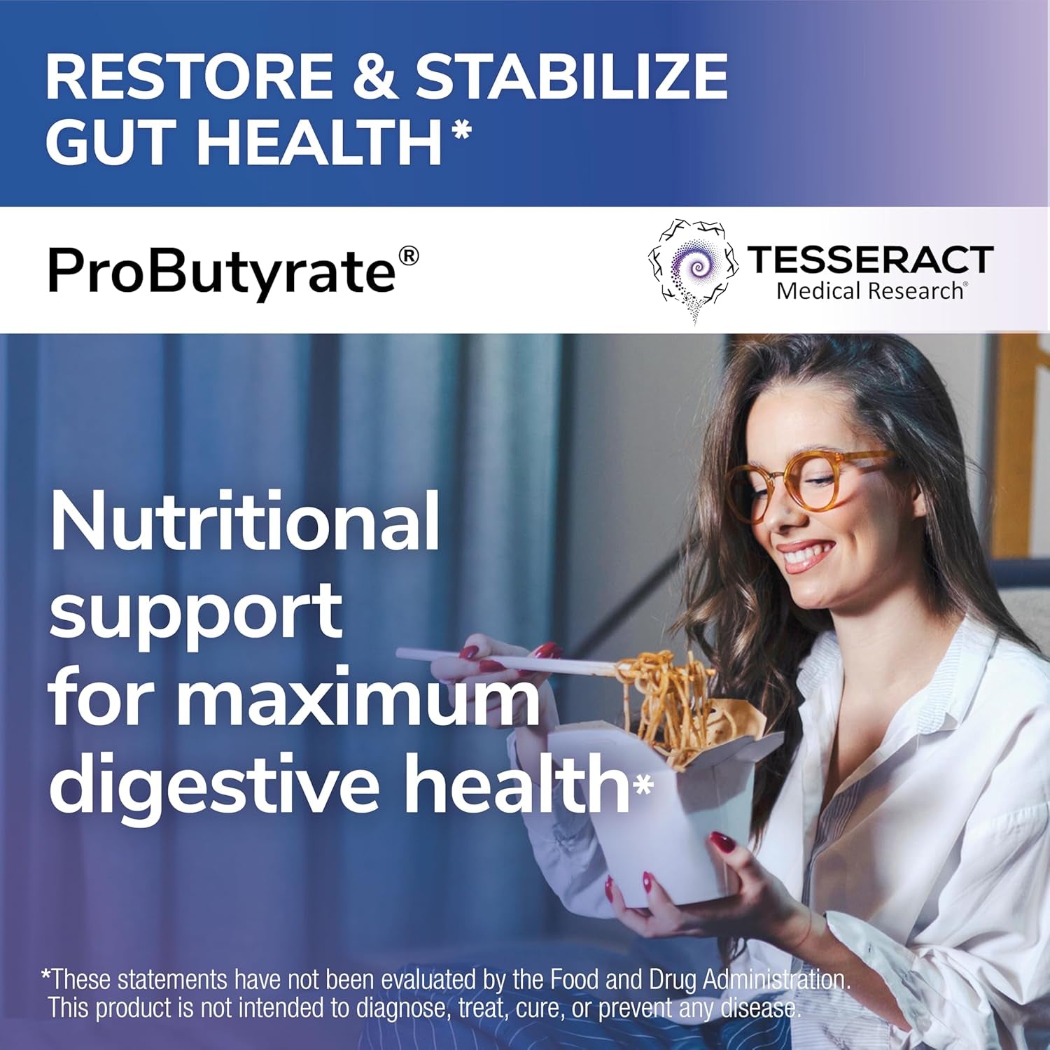 Tesseract Medical Research ProButyrate Gut Health Supplement – 120 Capsules | Advanced Butyric Acid for Digestive & Microbiome Support