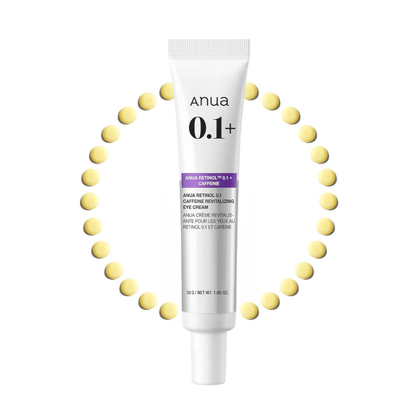 ANUA Retinol 0.1+ Caffeine Revitalizing Eye Cream – 30g | Firming, Brightening & Hydrating