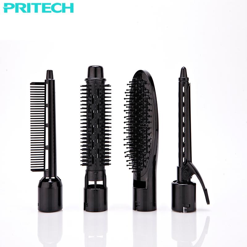 Pritech 4-in-1 Hair Styling Tool Set – Interchangeable Hot Air Brush, Curler, Diffuser & Comb for Professional Salon Results