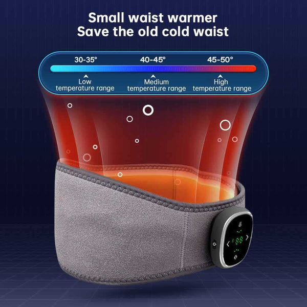 EMS Heat-Compress Waist Massager – 16-Level Pulse Therapy Belt for Back Pain Relief