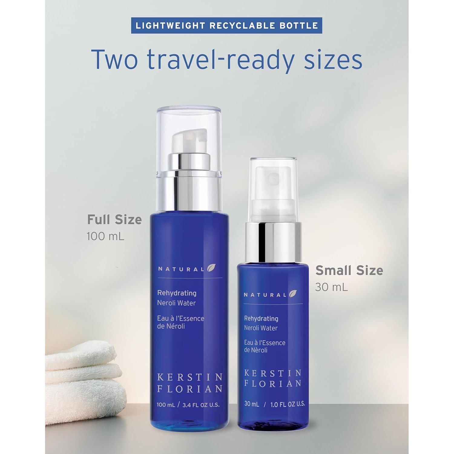 Kerstin Florian Natural Rehydrating Neroli Water – 100ml | Hydrating Facial Mist & Toner