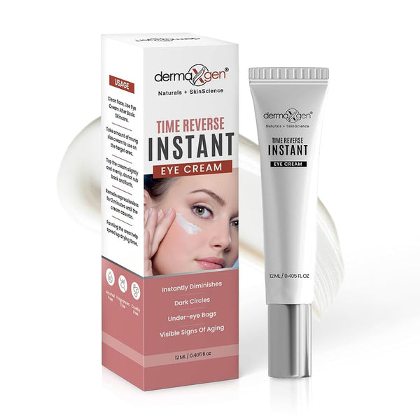 DERMAXGEN Time Reverse Instant Eye Cream – 12ml | Instant Lift for Dark Circles, Puffiness & Fine Lines
