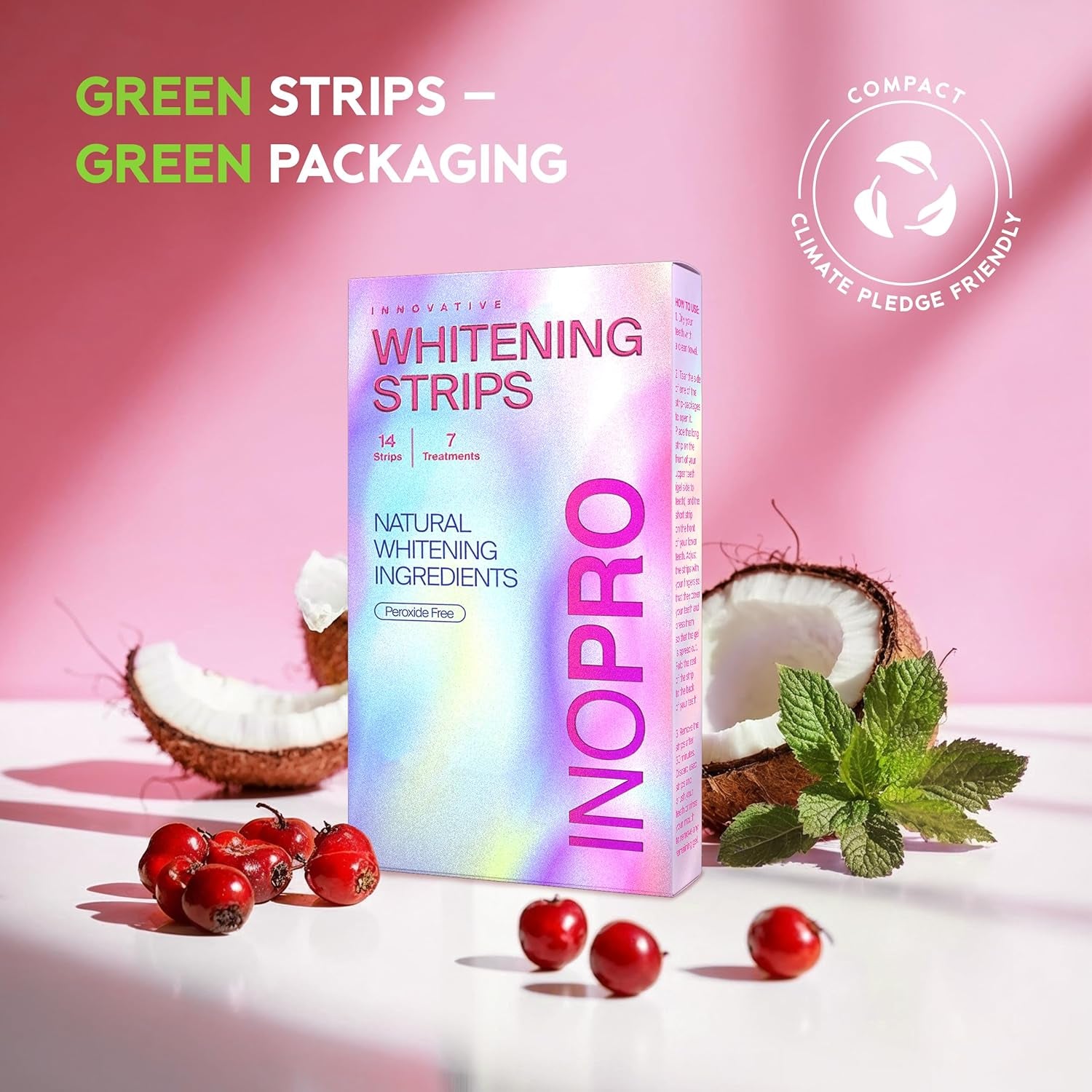InoPro Innovative Whitening Strips – 21 Treatments (42 Strips) | Advanced Whitening, Stain Removal & Enamel Protection