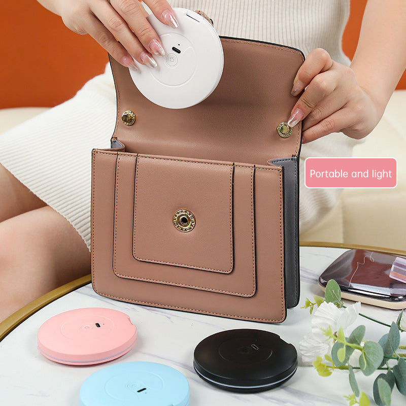 Mini Portable LED Light Makeup Mirror – Rechargeable Compact Beauty Mirror | 4 Colours