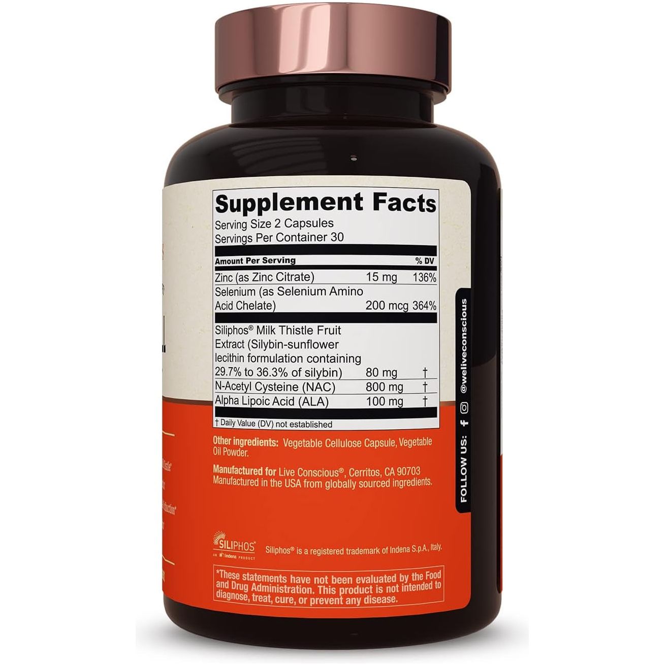 Live Conscious LIVERWELL – 60 Capsules | Advanced Liver Detox, Antioxidant & Immune Support