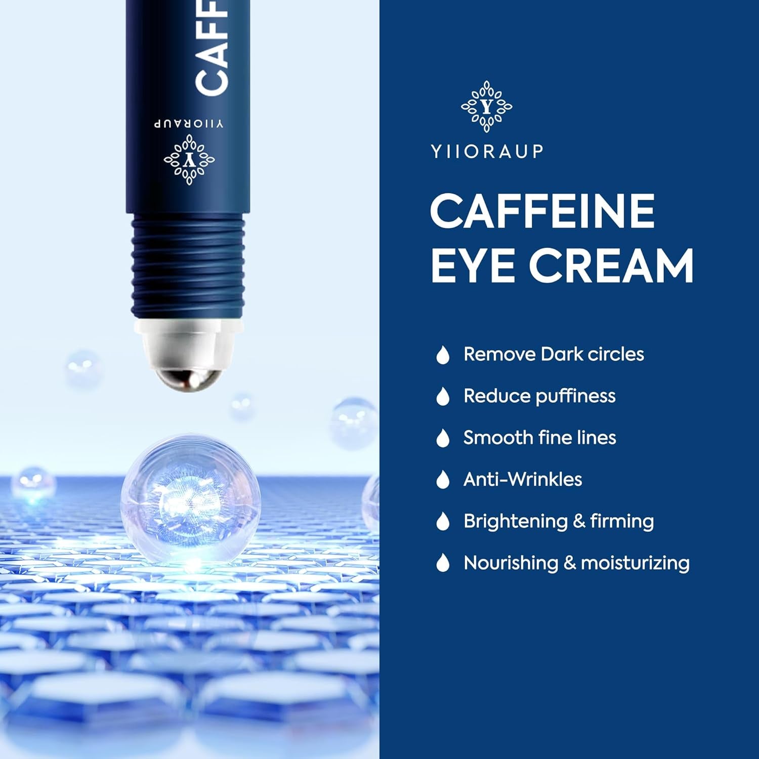 YIIORAUP Caffeine Eye Serum – 15ml | Men’s Under-Eye Bag & Dark Circle Treatment