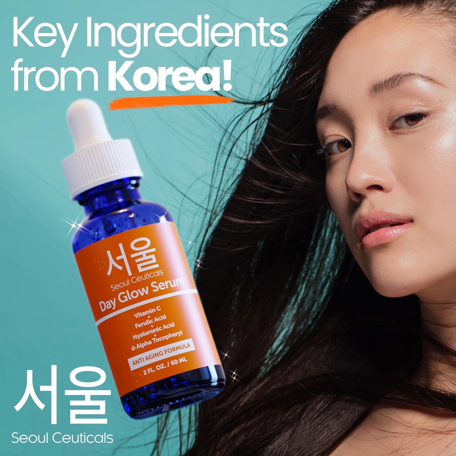 SeoulCeuticals Day Glow Serum – 60ml | Korean Vitamin C + Ferulic Acid Brightening & Anti-Aging Treatment
