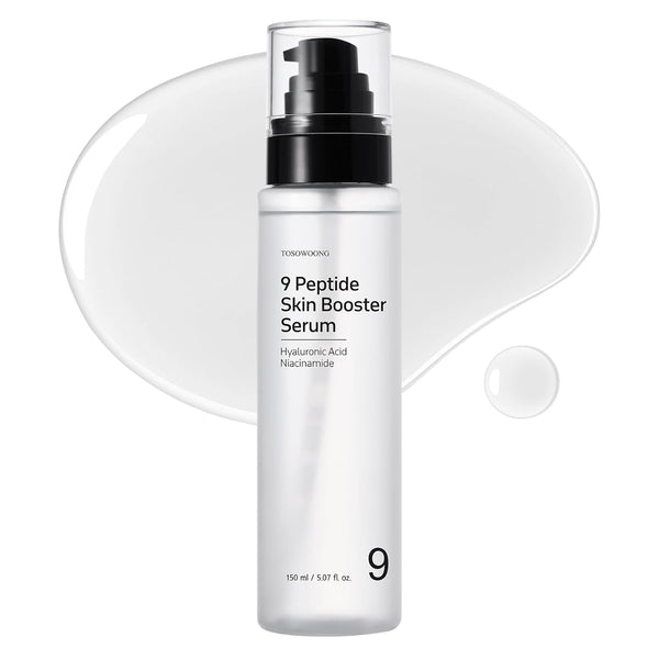 TOSOWOONG 9 Peptide Skin Booster Serum – 150ml | Firming, Hydrating & Radiance-Boosting Toner Serum