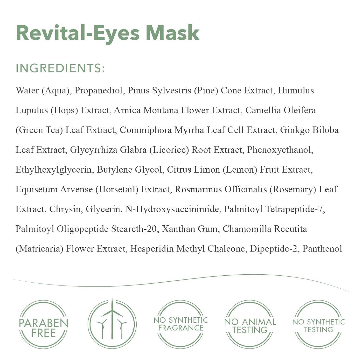 emerginC Revital-Eyes Eye Mask – 5 Sets of 2 | Cooling & Depuffing Treatment