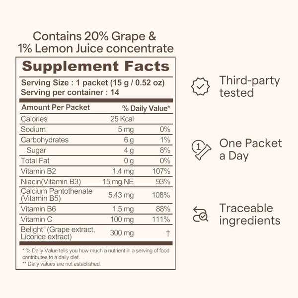 Ownist Triple Shine Grape – 14 Stick Packs | Brightening & Even Skin Tone Support